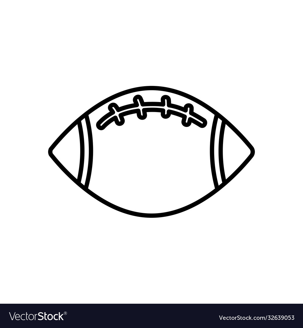 American football ball icon line style Royalty Free Vector