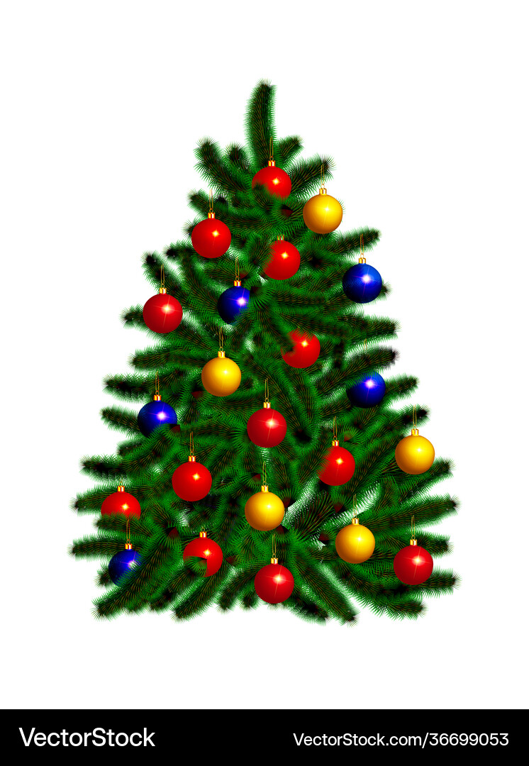 Decorated christmas tree Royalty Free Vector Image