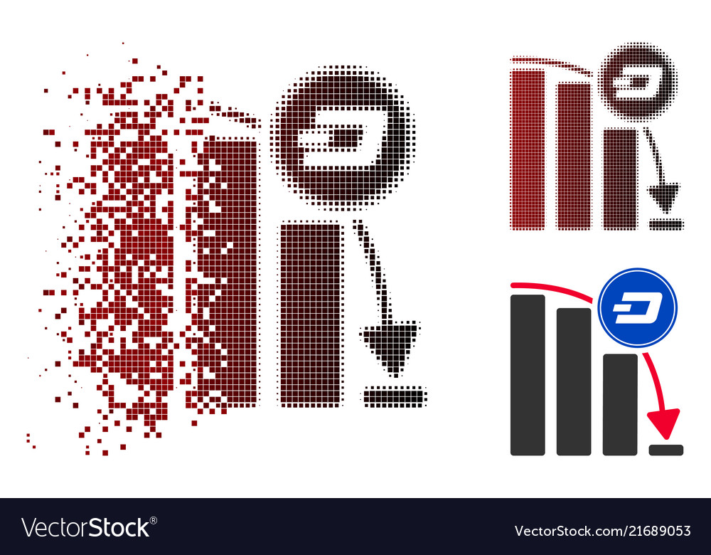 Dissolved dot halftone dashcoin epic fail chart