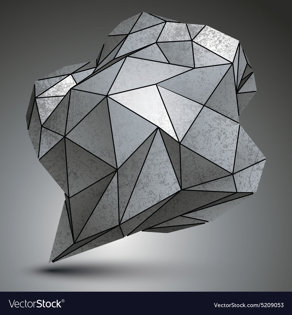 Distorted technology metallic object complicated