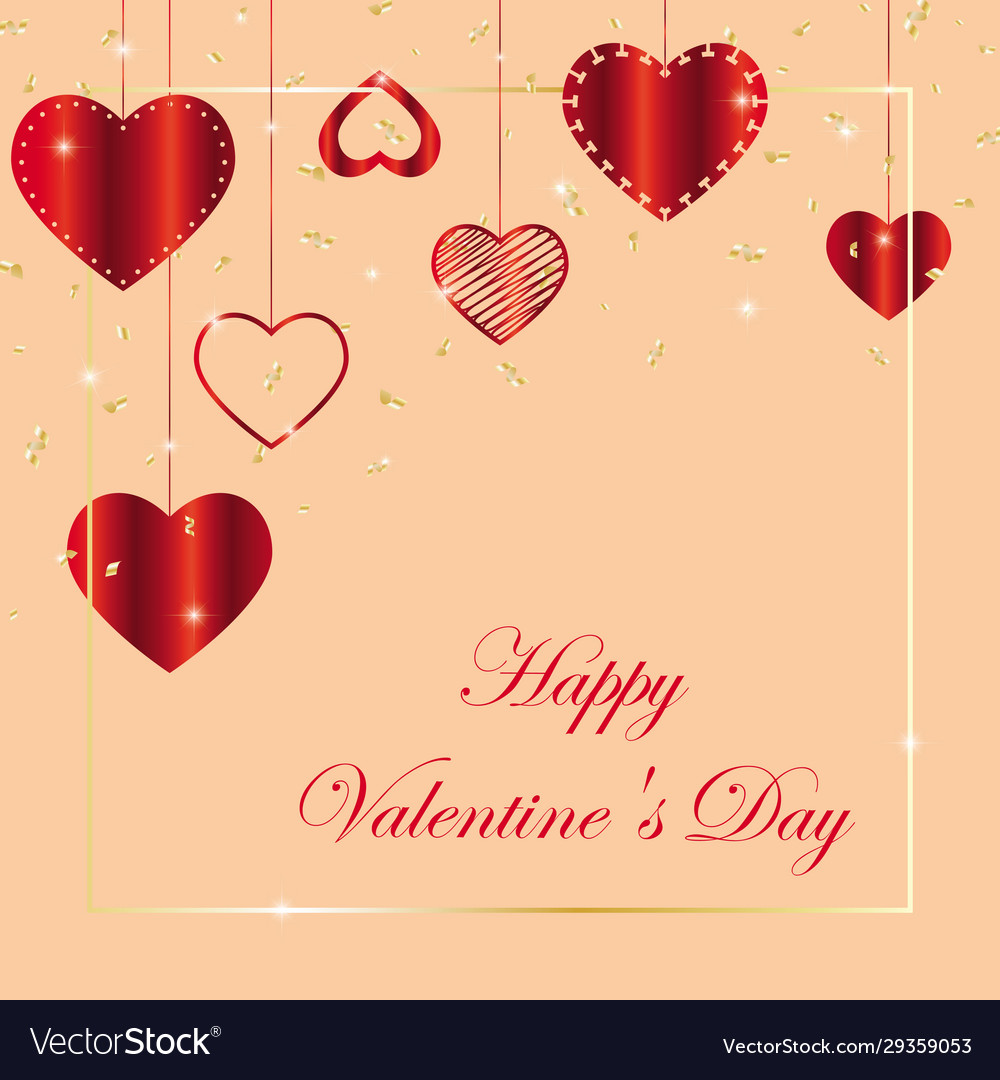 Festive elegant happy valentines day background Vector Image