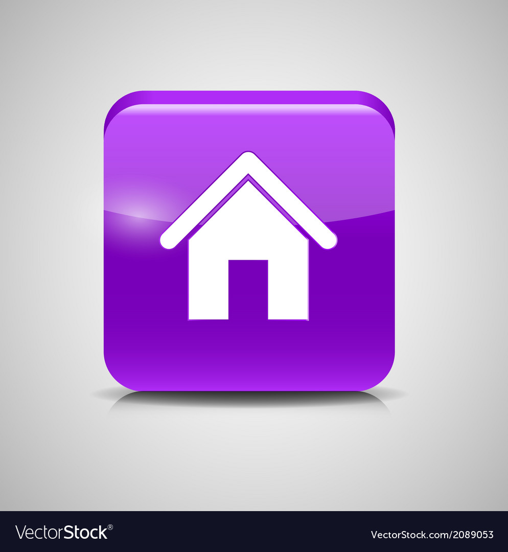 Download Glass Home Button Icon Royalty Free Vector Image