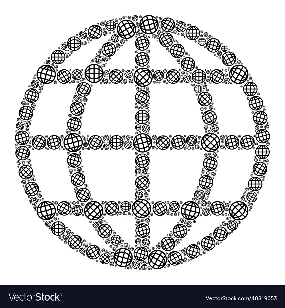 Global recursion icon mosaic of self icons
