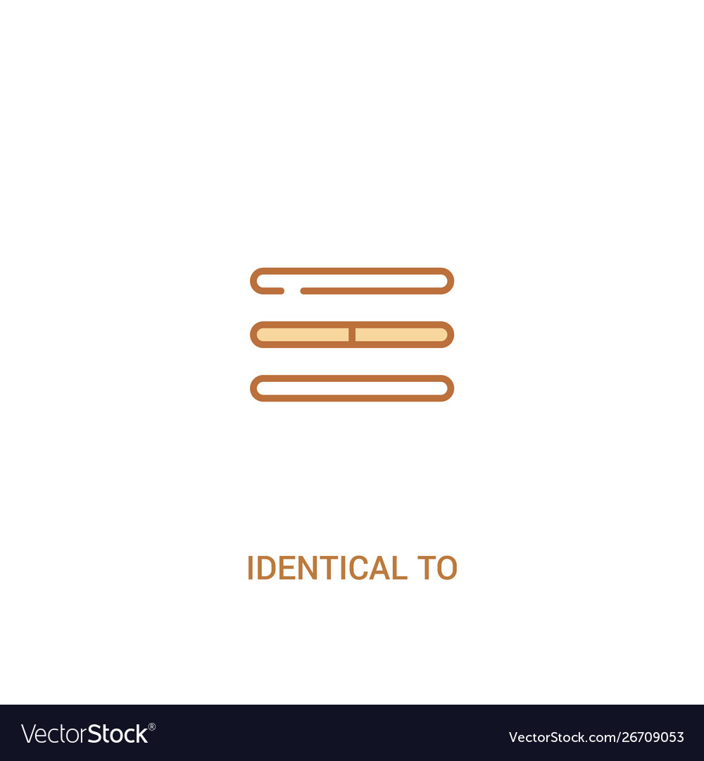 Identical to concept 2 colored icon simple line