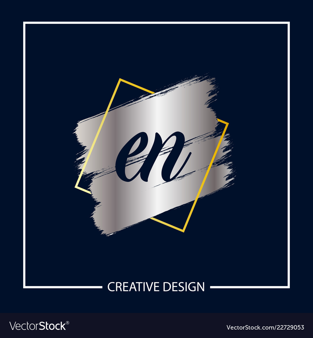 Initial letter en logo template design