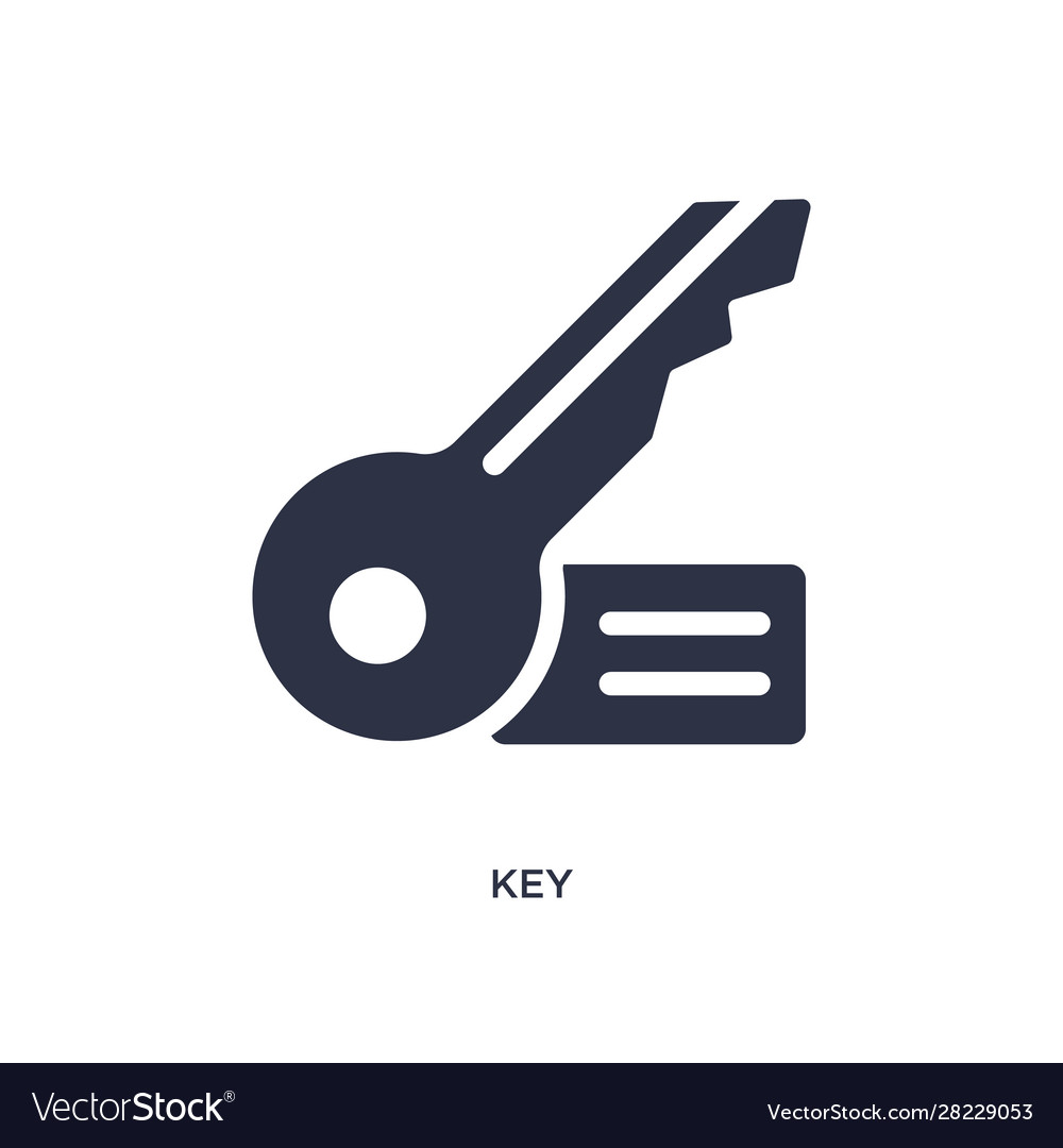 Key icon on white background simple element from