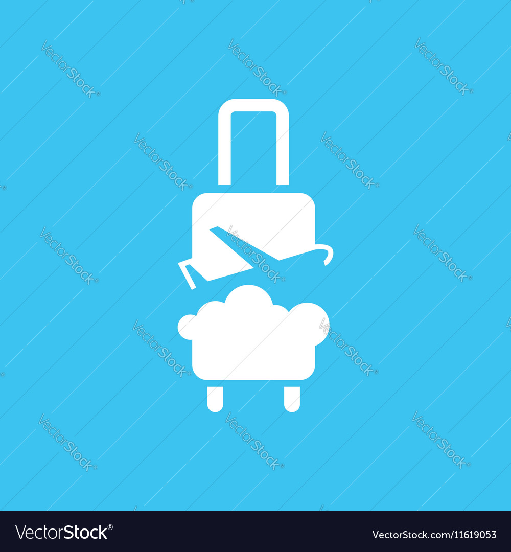 Logo with suitcase plane and sky