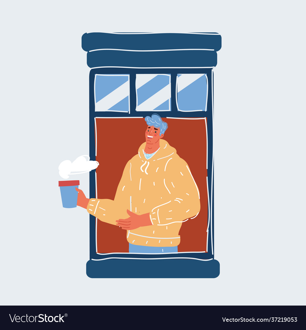 Man stand in window