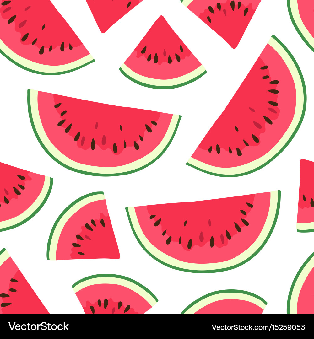 Seamless pattern with watermelon Royalty Free Vector Image