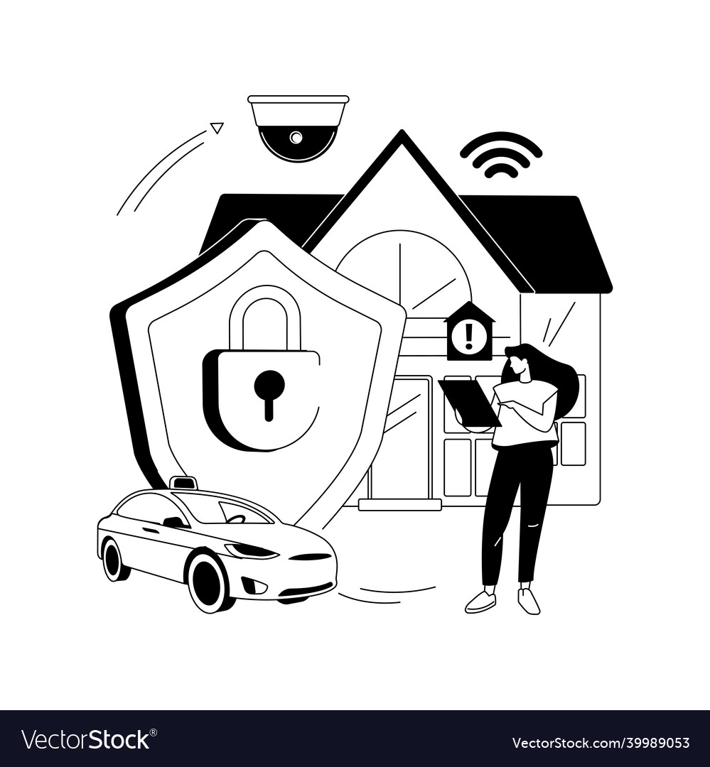 Security systems design abstract concept vector image Security systems design abstract concept