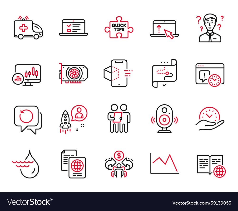 Set of science icons related to startup vector image Set of science icons related to startup