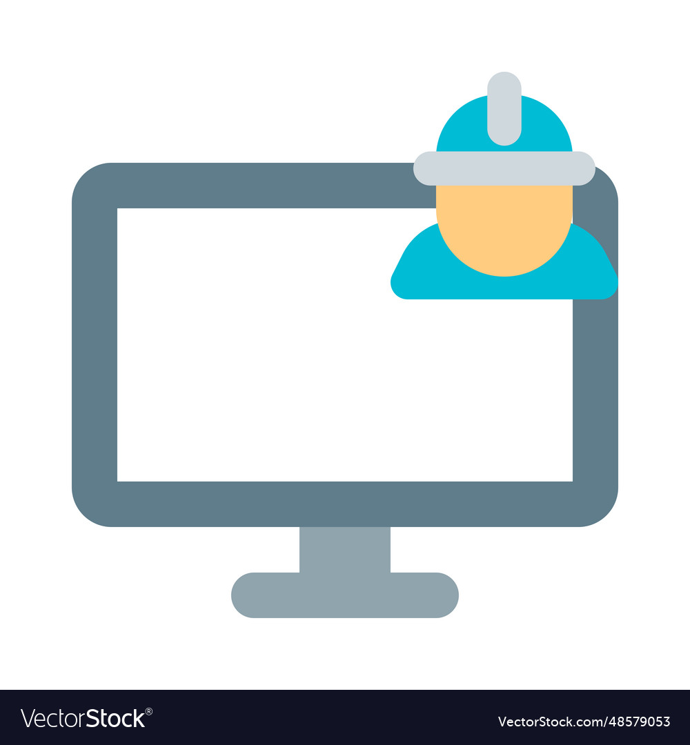 Worker used computer to monitor production process