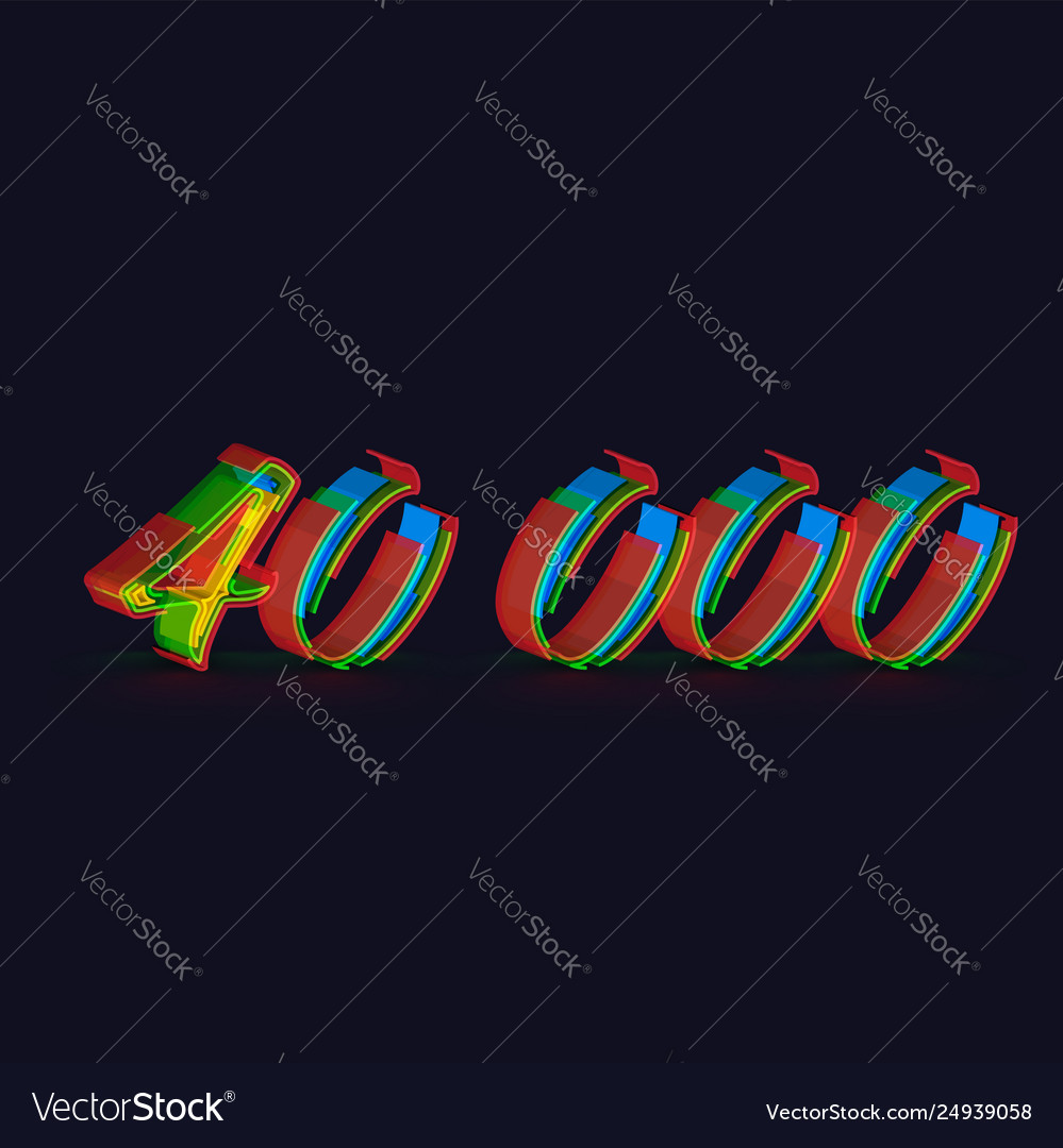 3d colorful character from a fontset vector image 3d colorful character from a fontset