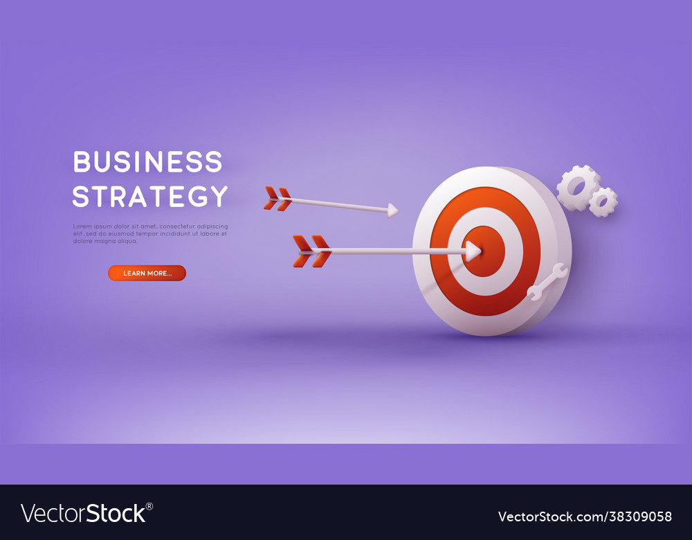 Business Strategy Landing Page Template Royalty Free Vector