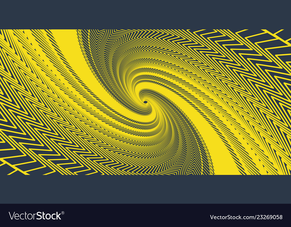 Cool abstract swirl from broken corner lines vector image Cool abstract swirl from broken corner lines