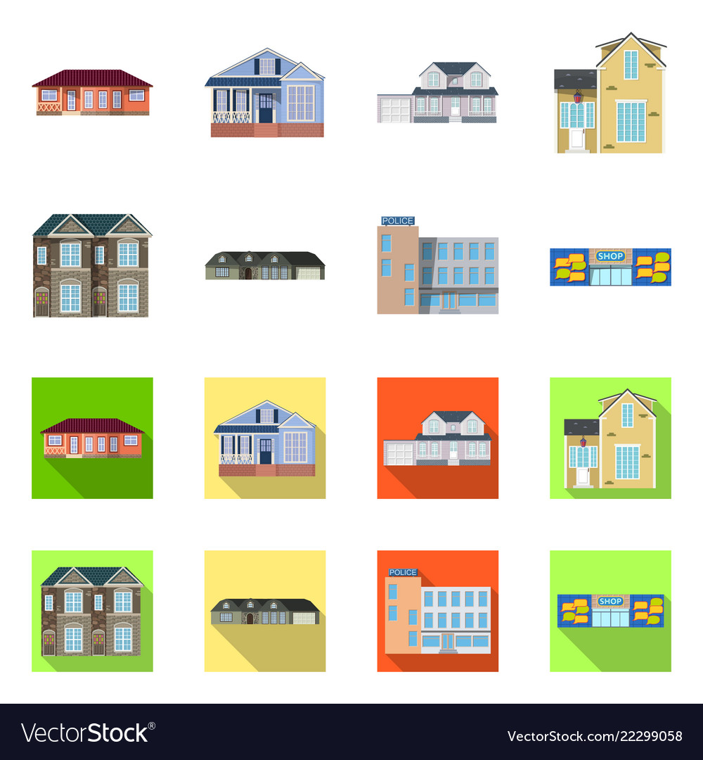 Design of building and front symbol vector image Design of building and front symbol
