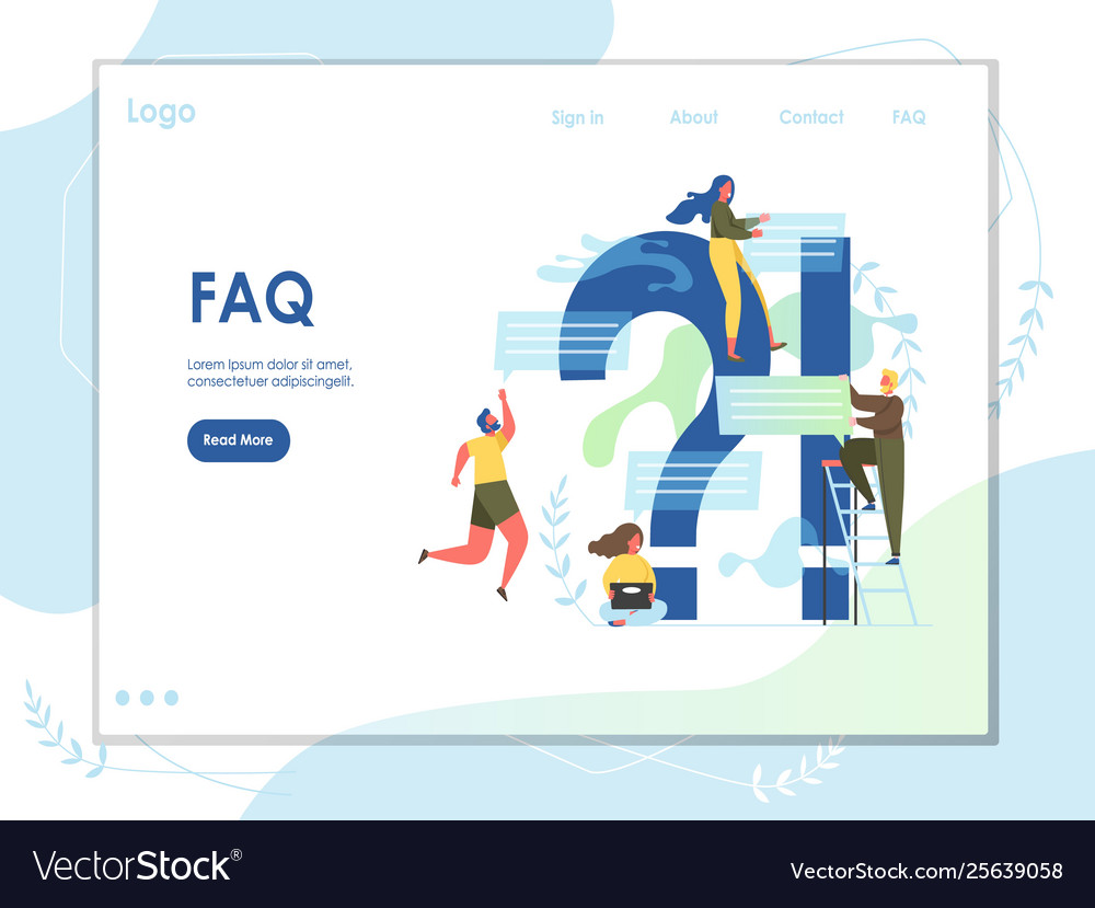 FAQ Website Landing Page Template