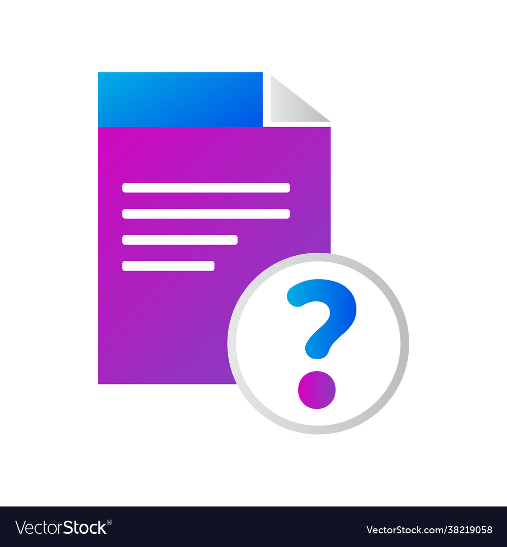 File icon with support gradient style vector image File icon with support gradient style