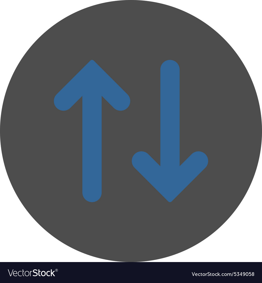 Flip flat cobalt and gray colors round button