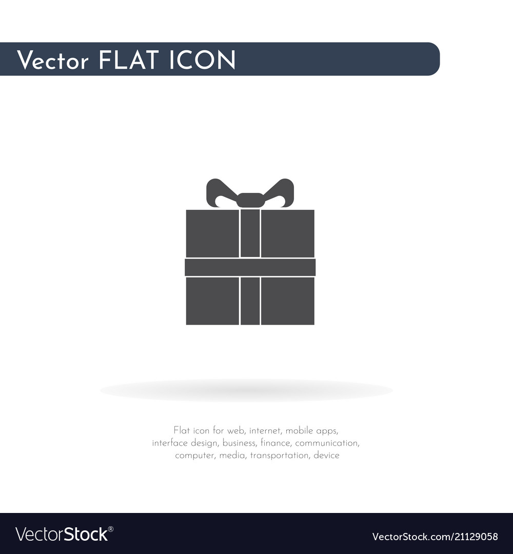 Gift Icon For Web Business Finance And Royalty Free Vector