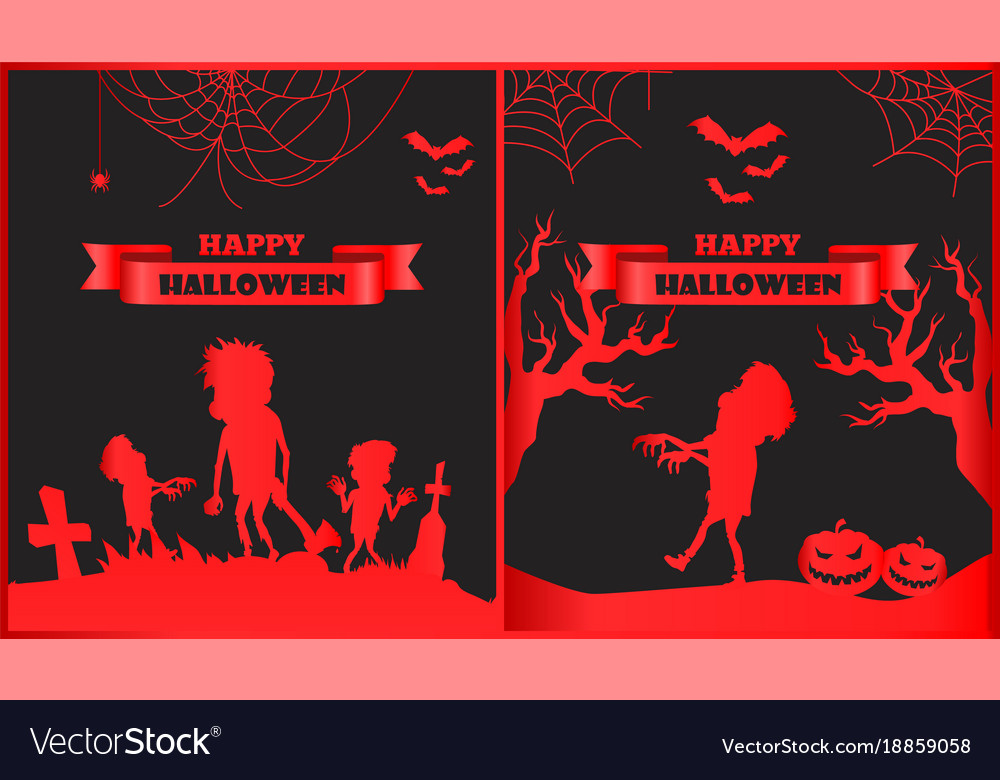 Happy halloween red posters