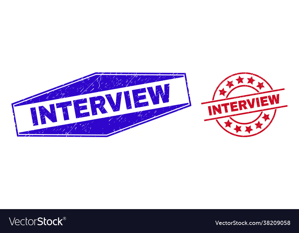 Interview unclean watermarks in round and hexagon