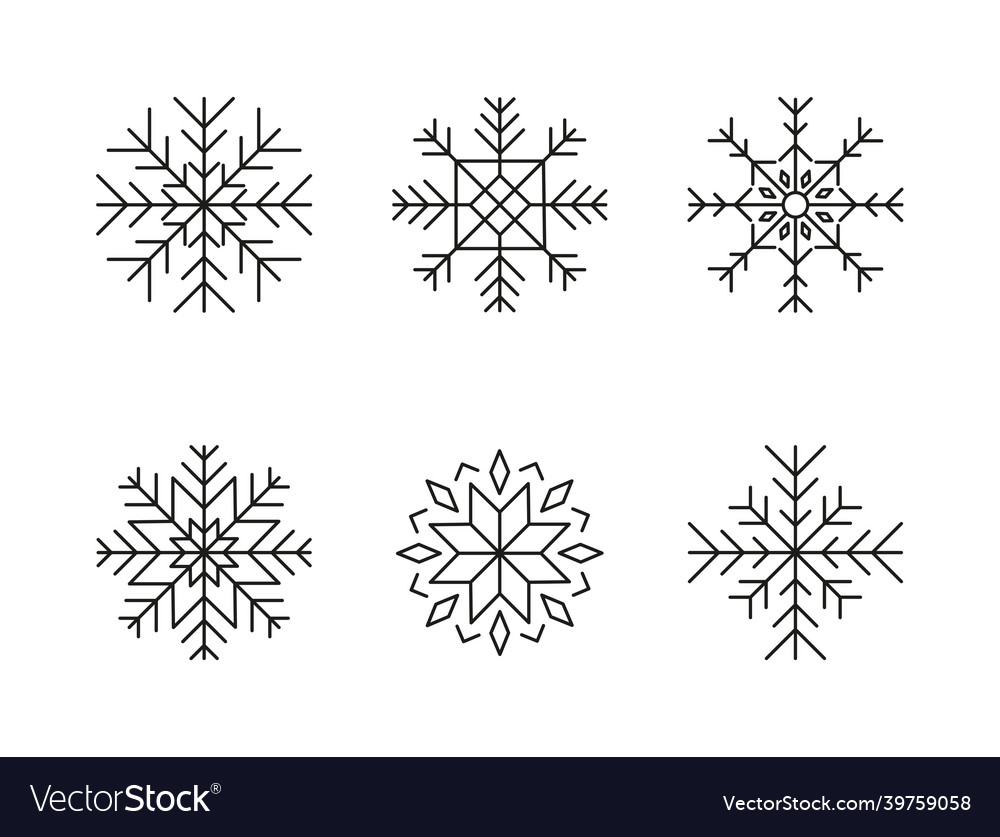 Minimalist Snowflake Set