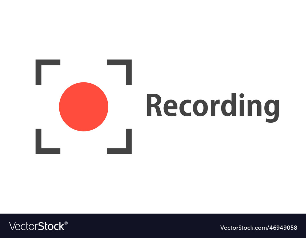 Recording logo icon or video