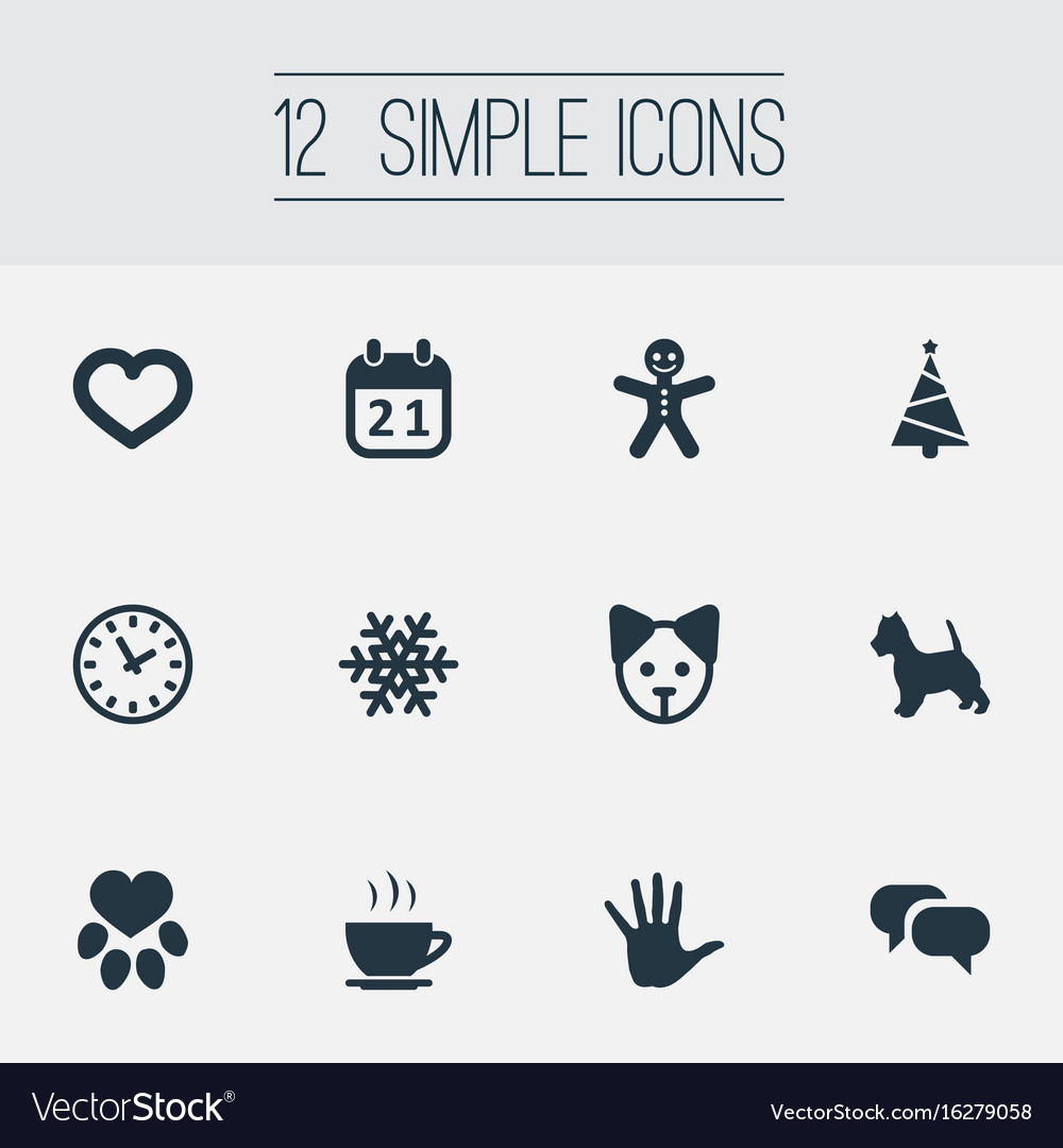 Set of simple brood icons