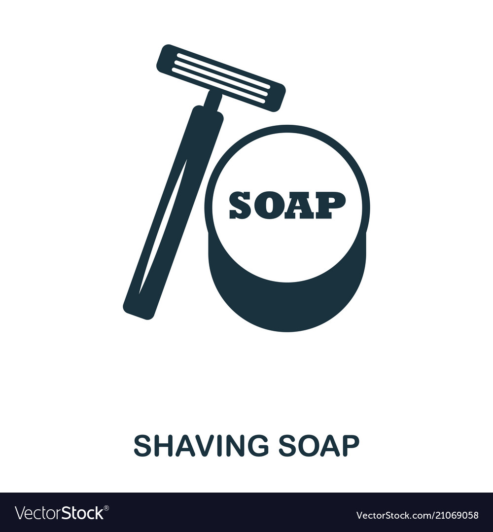 Shaving soap icon flat style design ui