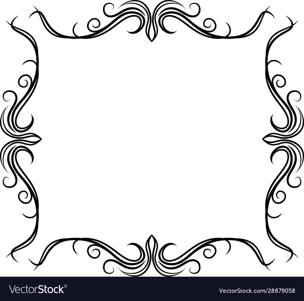 Square antique pattern frame Royalty Free Vector Image