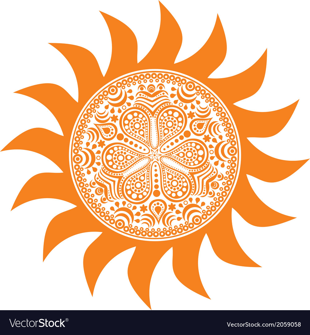 Stylized sun Royalty Free Vector Image - VectorStock