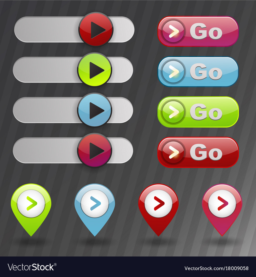 Ui interface button play media internet website