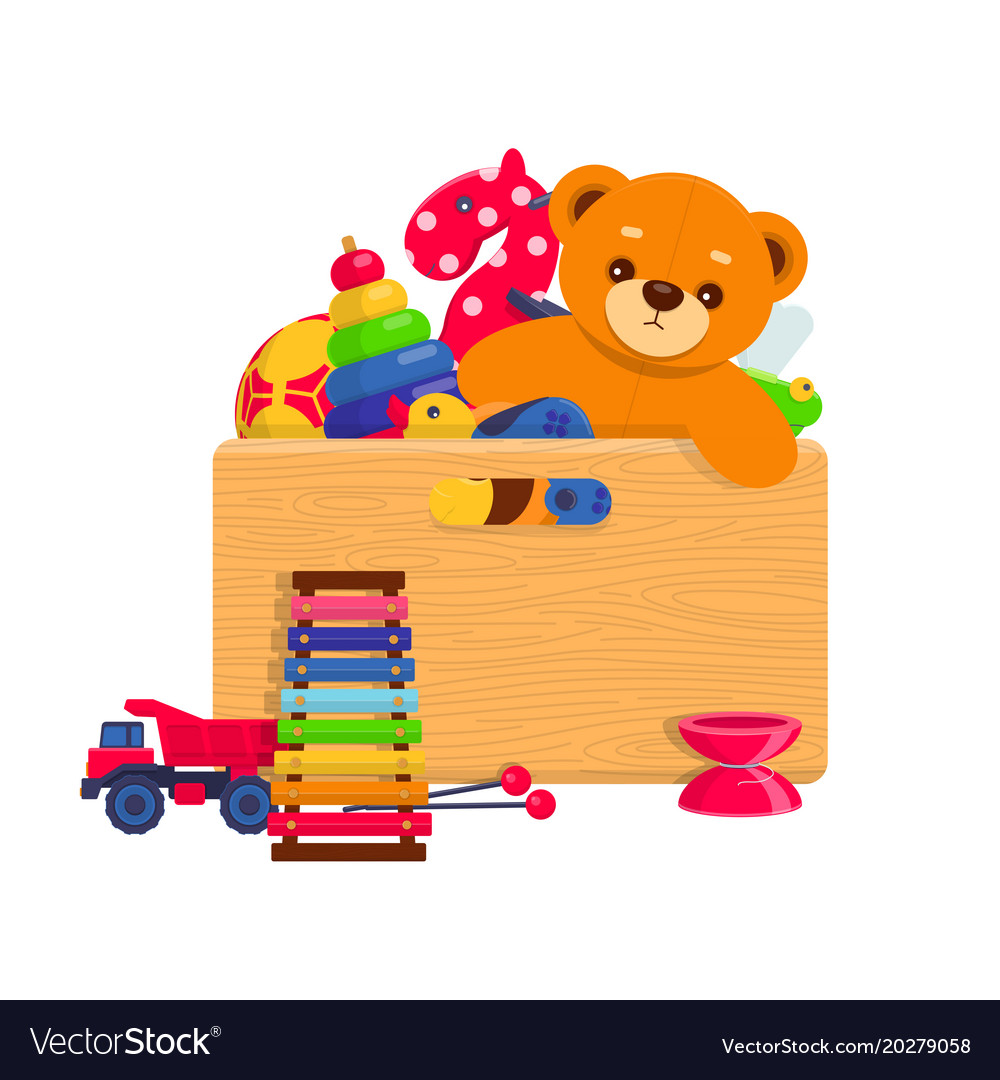 A boy playing toys Royalty Free Vector Image - VectorStock