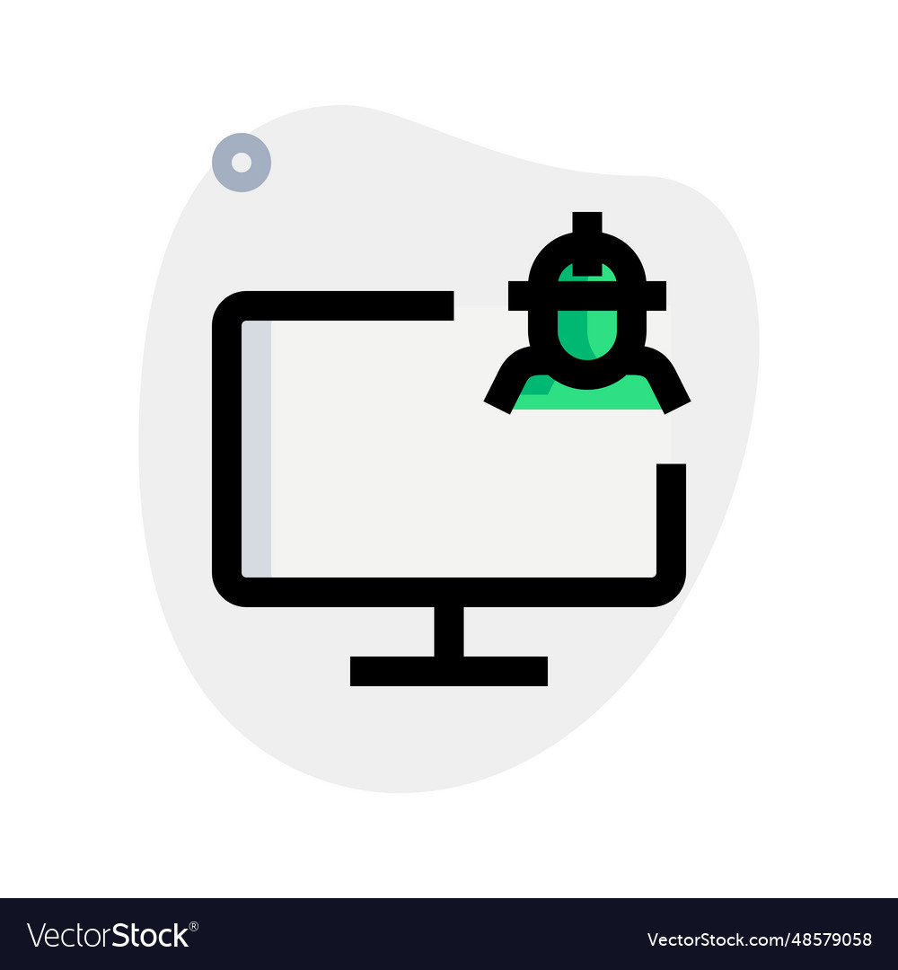 Worker used computer to monitor production process