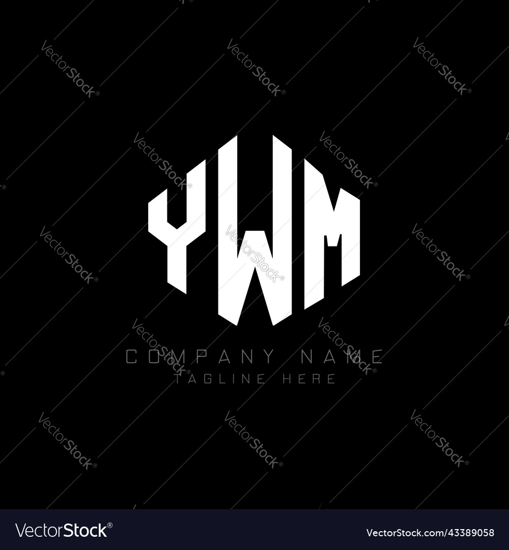 Ywm letter logo design with polygon shape