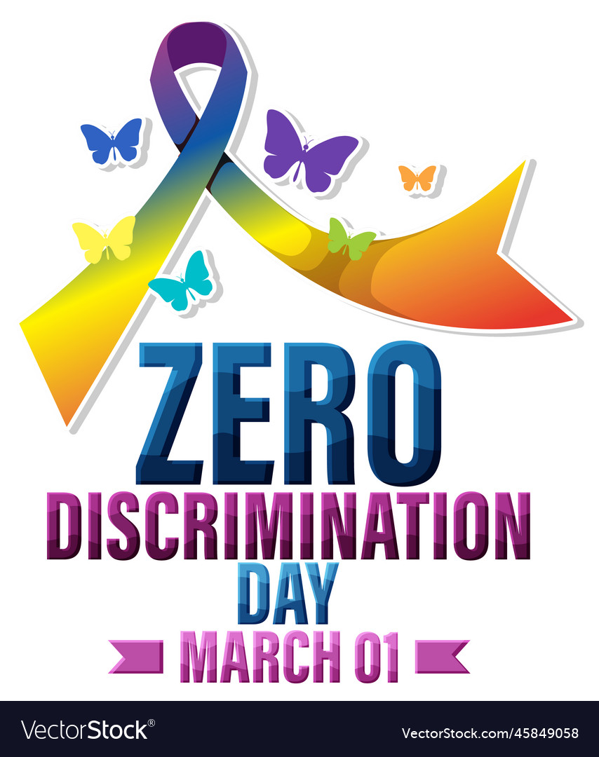 Zero discrimination day banner design Royalty Free Vector