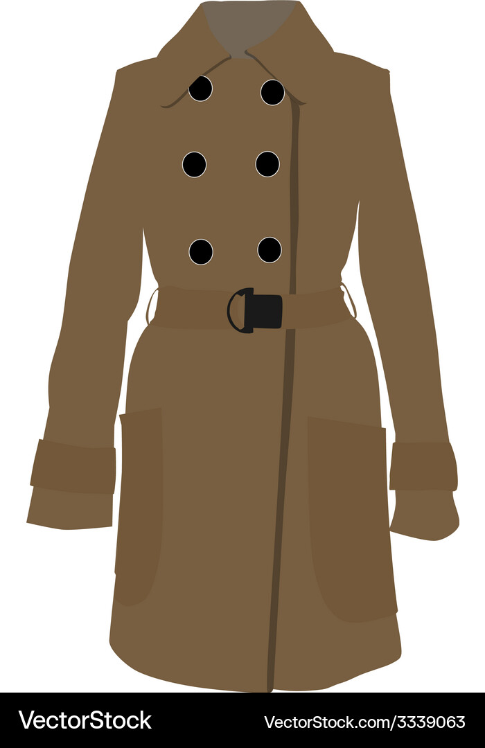 Brown coat Royalty Free Vector Image - VectorStock