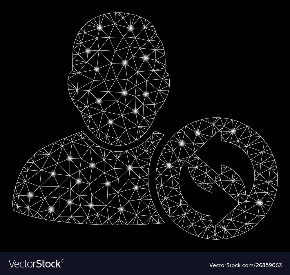 Flare mesh 2d refresh user with spots vector image Flare mesh 2d refresh user with spots