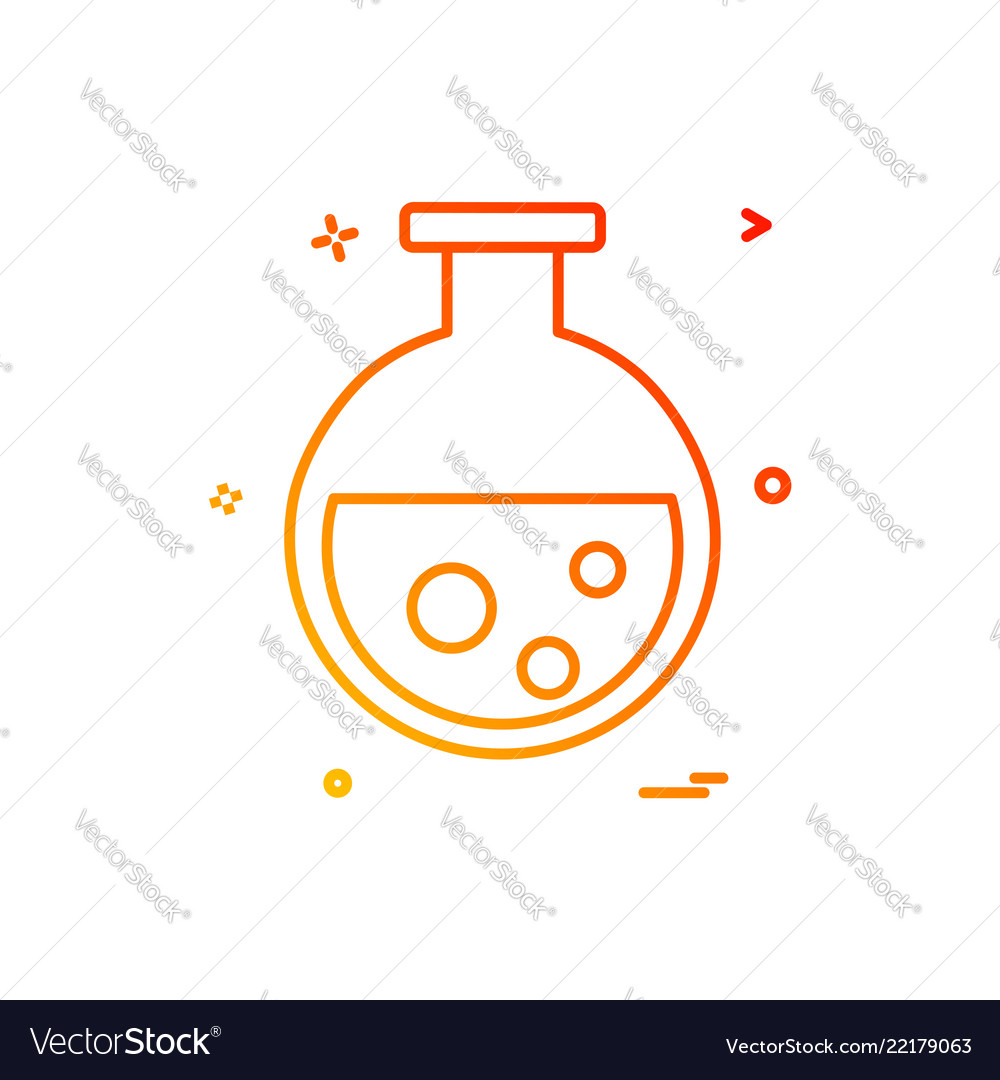 Flask icon design vector image Flask icon design
