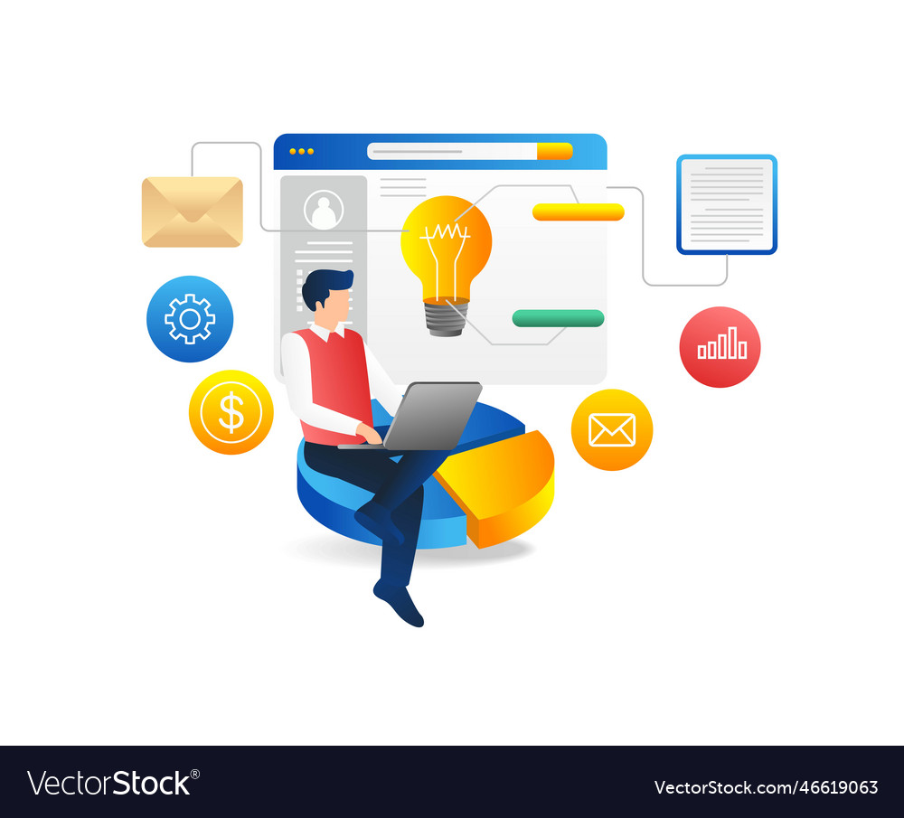 Flat design modern concept for web and mobile app vector image Flat design modern concept for web and mobile app