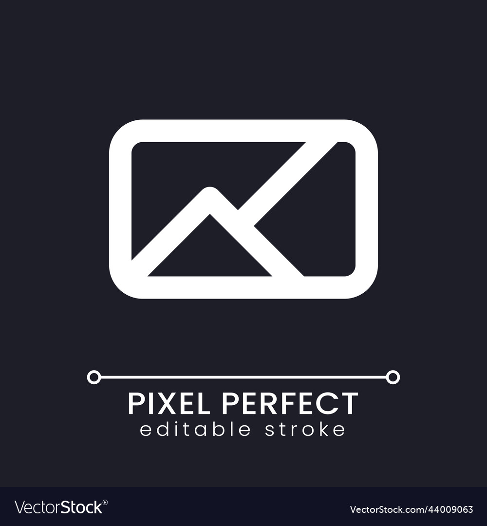 Image pixel perfect white linear ui icon for dark vector image Image pixel perfect white linear ui icon for dark