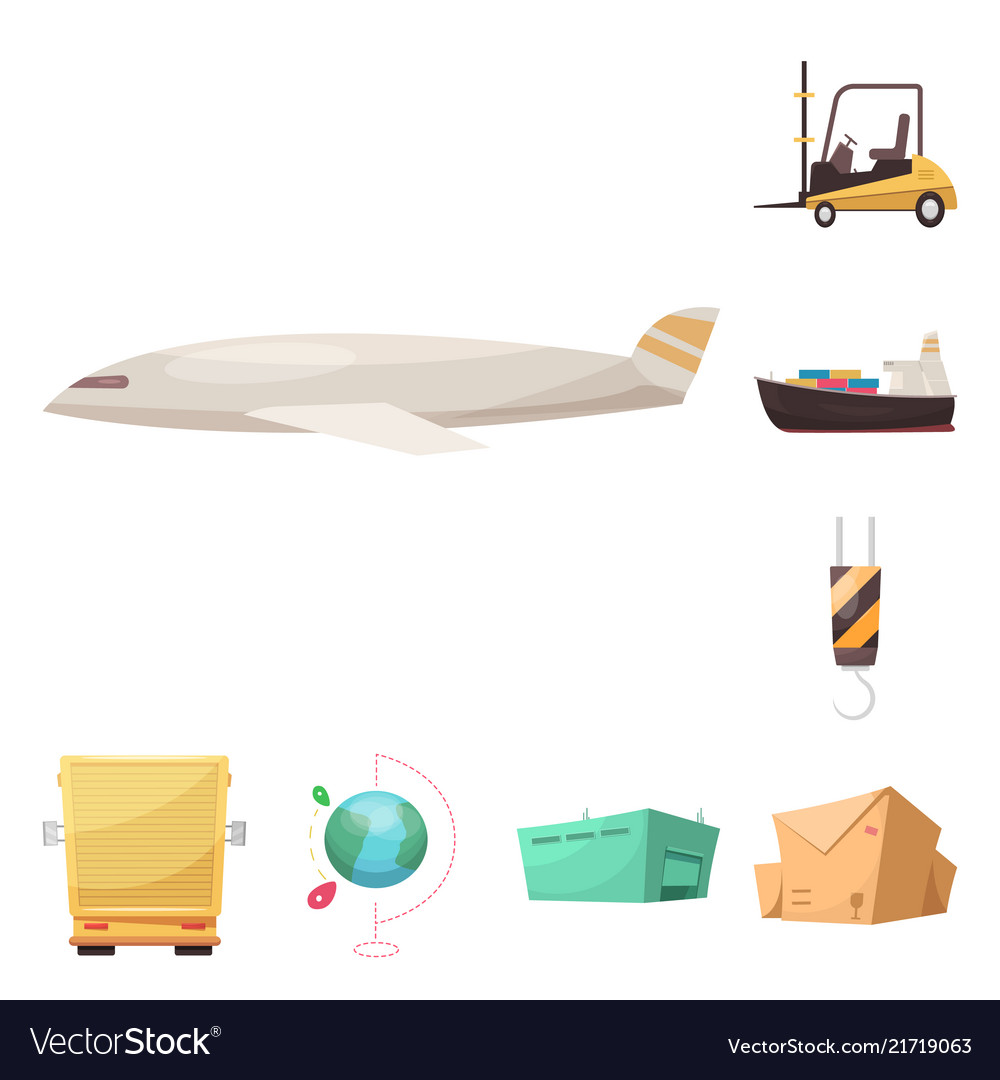 Isolated object of goods and cargo icon