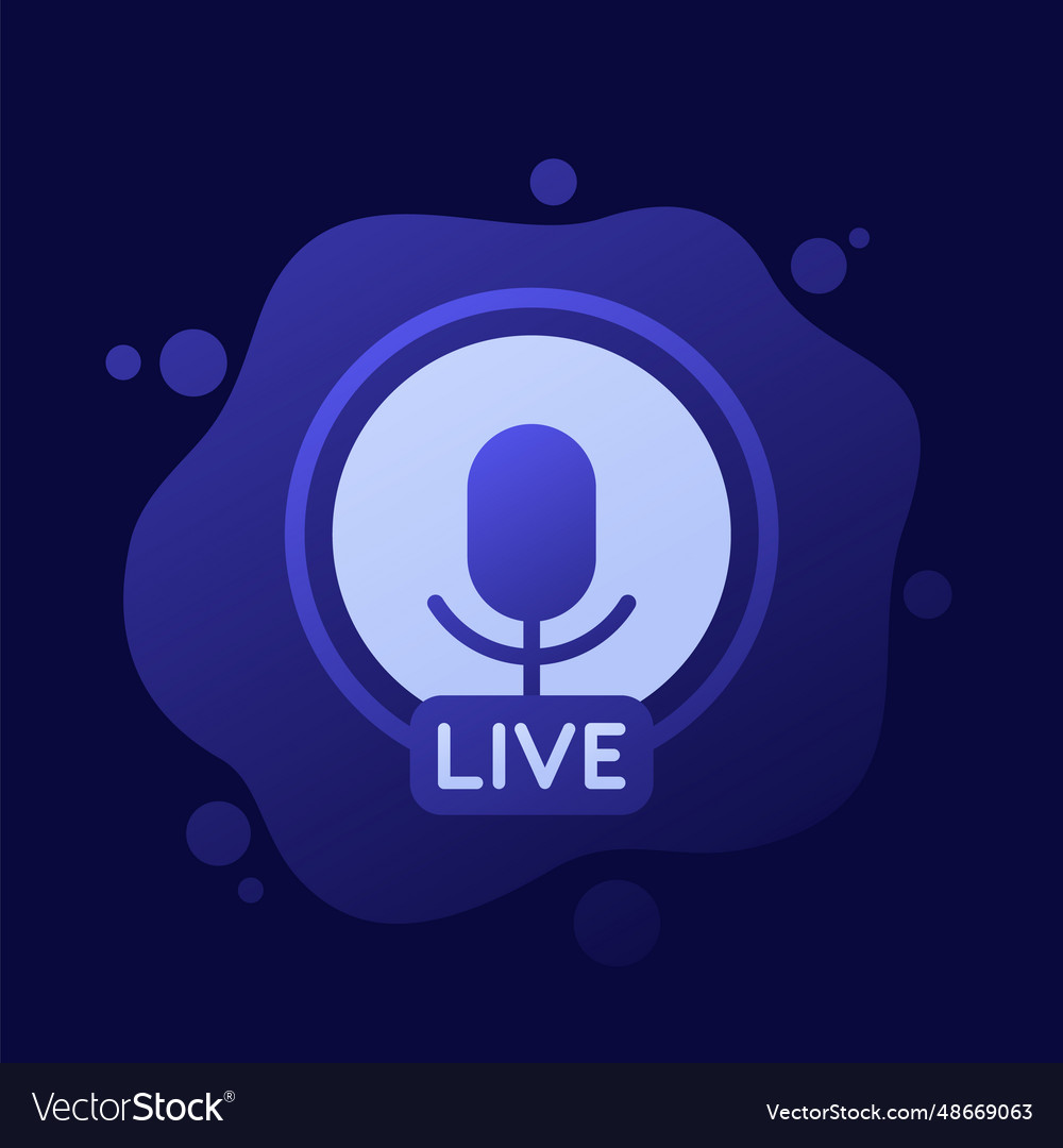 Live stream online session icon design
