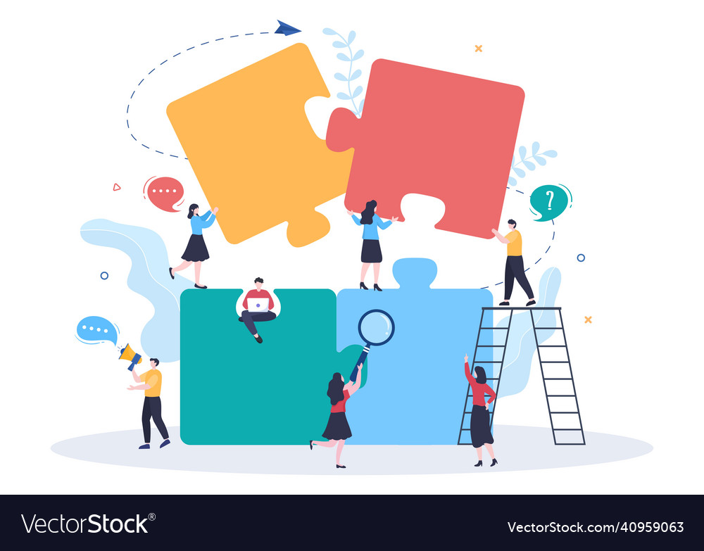 Problem and solution in business solving to look vector image Problem and solution in business solving to look