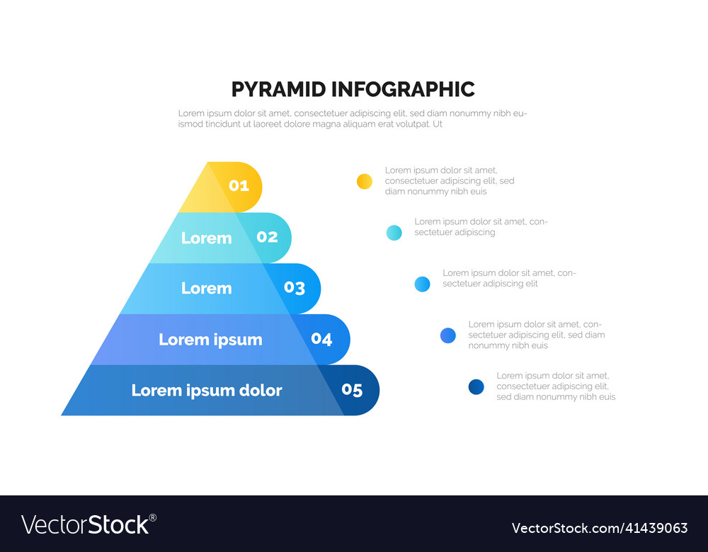 Pyramid Infografikvorlage für Präsentation