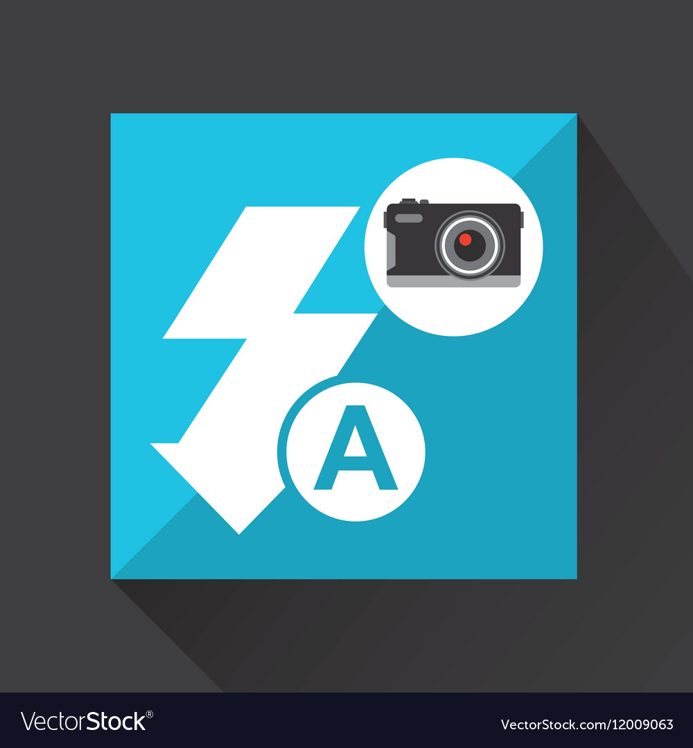 Retro camera photographic flash icon