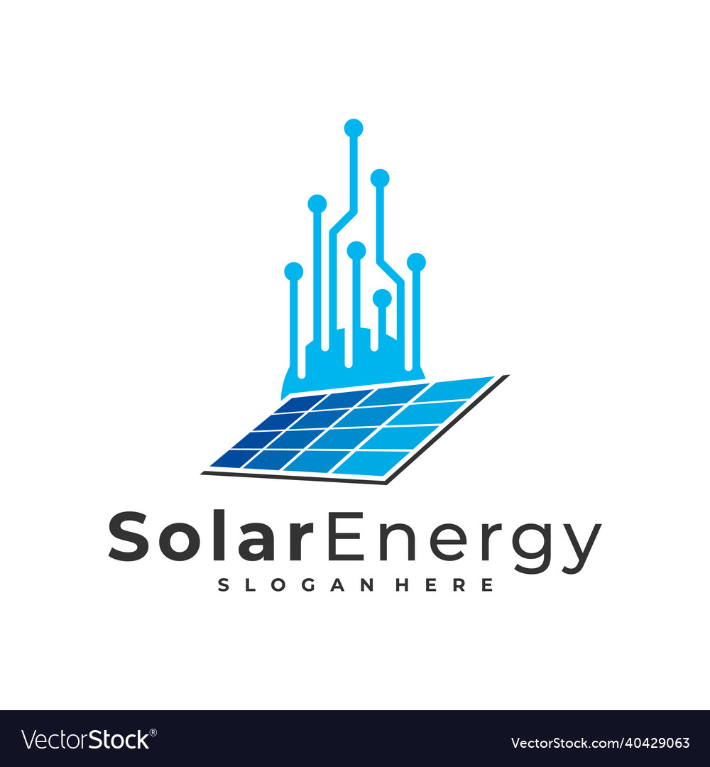 Tech Solar Logo Vorlage kreative Panel