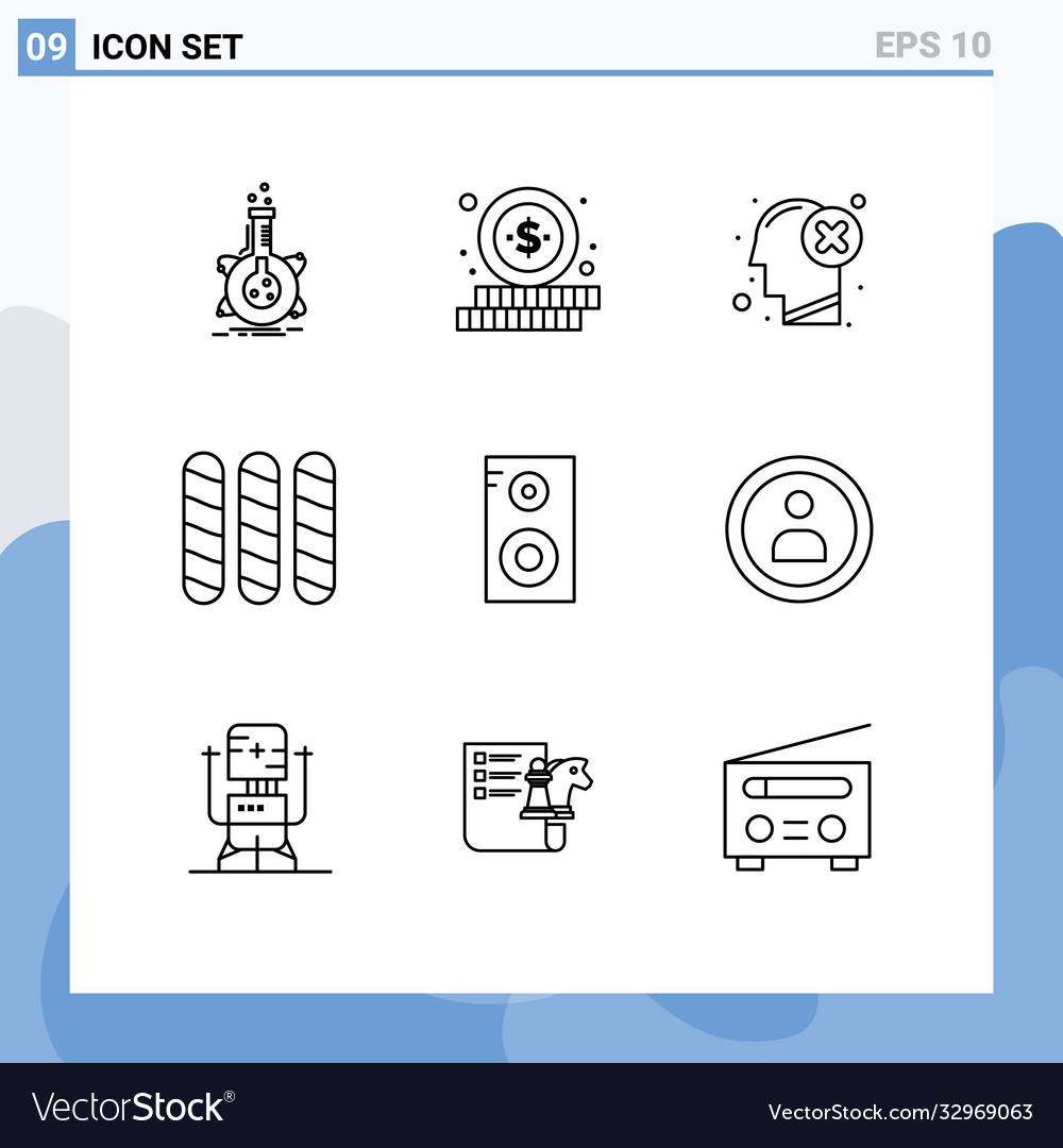 User interface pack 9 basic outlines music