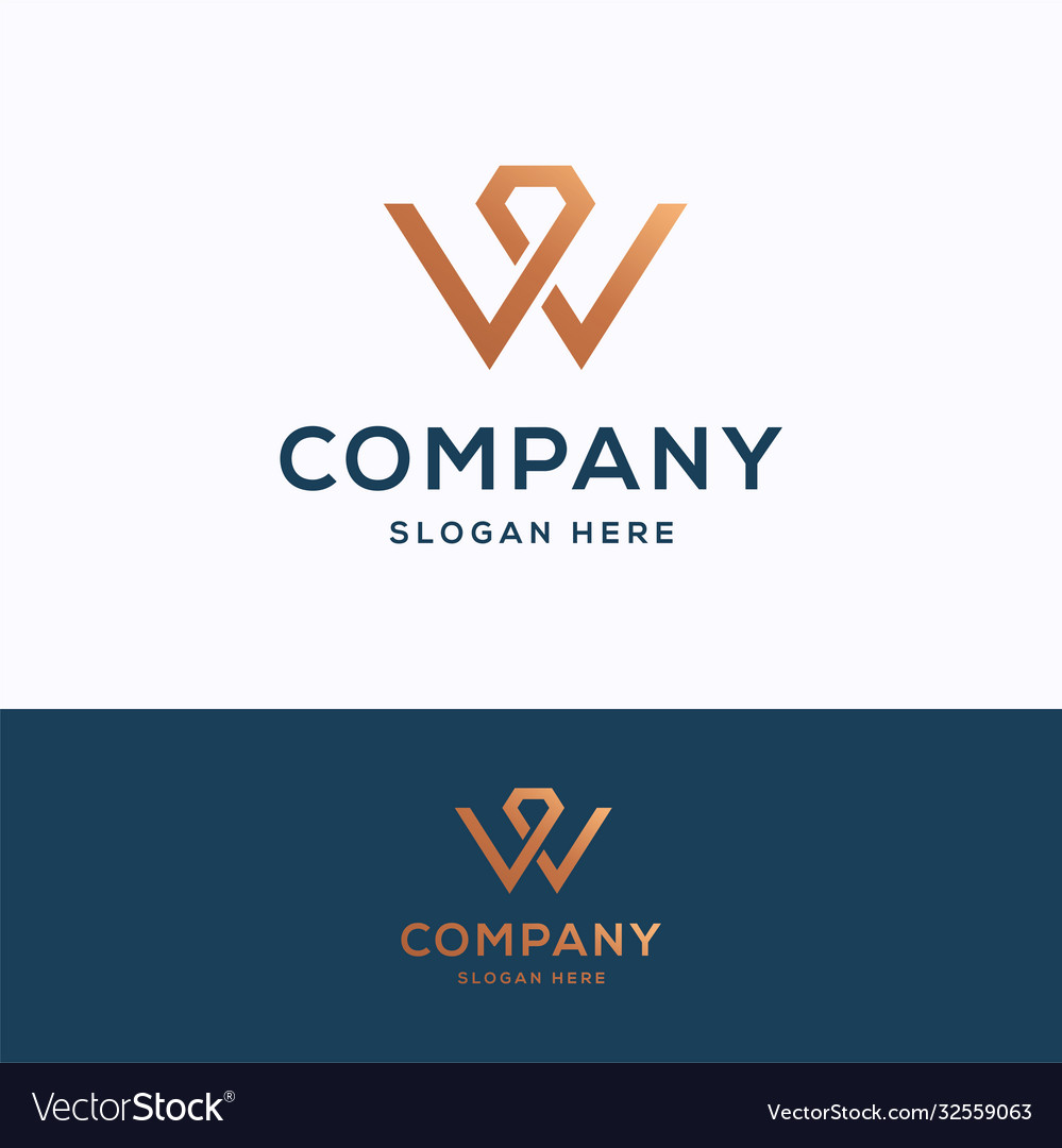 W letter business corporate logo Royalty Free Vector Image